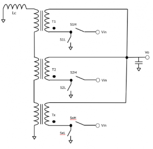 Schematic High Current Trans-Inductors for Multi-Phase Voltage Regulators 